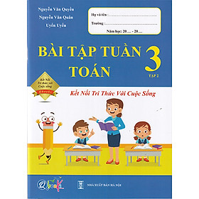 Sách - Bài tập tuần Toán 3 tập 2 (Kết nối tri thức với cuộc sống)