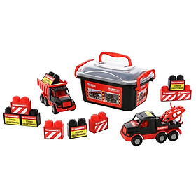 Bộ Đồ Chơi Xe Tải Và Xe Kéo Mammoet Kèm Bộ Lắp Ráp 10 Chi Tiết - Polesie Toys