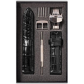 Dây đồng hồ da cá sấu SAM Leather SAM008ISD - Size 16mm/17mm/18mm/19mm/20mm/21mm/22mm/23mm/24mm phù hợp các loại (Swatch, Apple 1,2,3,4,5, Iwatch và đồng hồ cổ điển) - hàng chính hãng