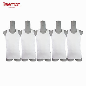 Combo 5 Áo thun nam ba lỗ Freeman, chất liệu cotton thông thoáng ASF208