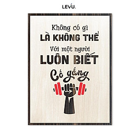Mua Tranh treo tường gỗ LEVU LV023  Không có gì là không thể với một người luôn biết cố gắng