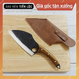 Mua Dao Bếp Thái Cắt Thịt Đa Năng Kiểu Nhật  Kèm Bao Da - Thép Nhíp  Cán Gỗ Hương Cấp
