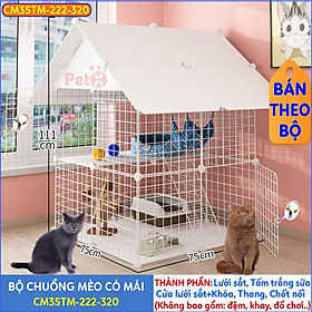 Chuồng mèo 2 tầng, 3, 4 tầng giá rẻ đẹp lắp ghép đa năng đơn giản với lưới sắt sơn tĩnh điện nuôi thú cưng, thỏ, bọ