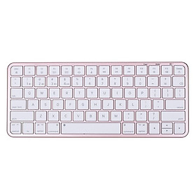 Bàn phím không dây mini K23 kết nối bluetooth + Usb wireless pin sạc hỗ trợ đa nền tảng thiết bị hàng nhập khẩu - Hồng