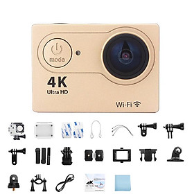 Camera hành động Ultra HD 30fps/170D Camera quay video dưới nước chống nước 4K go Sports Pro Camera 2.0 Màn hình điều khiển từ xa Màu sắc: Vàng