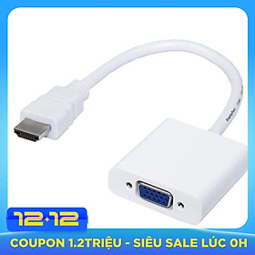 Cáp chuyển đổi HDMI ra VGA - HDMI to VGA KHÔNG CÓ ÂM THANH