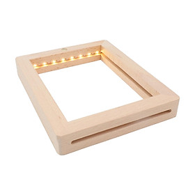 Wooden Photo Frame Luminous Photograph creative Decoration Portable Adjustable Brightness LED Photo Frame Couple Lover Family Children