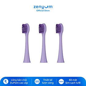 Bộ 3 Đầu Thay Thế Cho Bàn Chải Điện Zenyum Sonic - Màu Tím