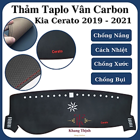 Thảm Da Taplo Kia Cerato 2019-2021 Vân Carbon Cao Cấp 