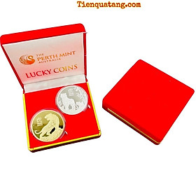 Mua Cặp Đồng Xu Con Cọp (Hổ) Mạ Vàng Mạ Bạc Quà Phong Thủy May Mắn 2022