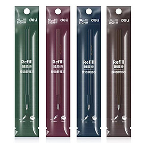 Nusign Simple Press Type Gel Pen 0.5mm Black Ink Bullet Point Signature Pen Smooth Writing Stationary Supplies For Students Office Study Use-Hàng chính hãng