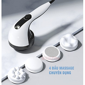 Máy Massage Cầm Tay Puli PL-601 New - 4 Đầu Matxa Chuyên Sâu, Thư Giãn Cơ Bắp Toàn Thân