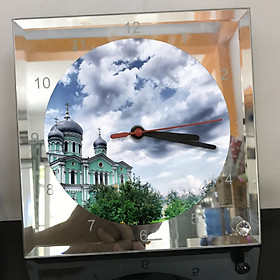 Mua Đồng hồ thủy tinh vuông 20x20 in hình Cathedral - nhà thờ chính tòa (64) . Đồng hồ thủy tinh để bàn trang trí đẹp chủ đề tôn giáo