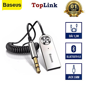 Dây cáp âm thanh USB Blueooth kết nối qua jack 3.5mm phát bluetooth cho loa thường loa xe hơi ô tô Baseus BA01