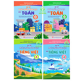 Sách - Combo Bài Tập Phát Triển Năng Lực Môn Toán + Tiếng Việt Lớp 4 ( Theo chương trình GDPT 2018 ) (Kết Nối)