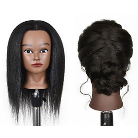 Mua 100% Human Hair Practice Mannequin Manikin Head Doll + Plastic Cosmetology Clamp Mua 100% Human Hair Practice Mannequin Manikin Head Doll + Plastic Cosmetology Clamp