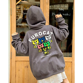 ÁO HOODIE EUROCAT, Áo hoodie chống nắng tránh mưa chất thun nỉ ngoại in hình cú mèo phong cách hàn quốc cá tính, áo hoodie from rộng unisex ulzzang quảnh châu, Áo hoodie có nón form rộng có in họa tiết hoạt hình có kèm video,ảnh thật