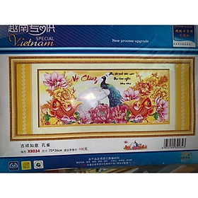 Mua tranh thêu chữ thập Vợ chồng 75x36cm - chưa thêu