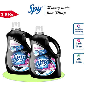 Nước giặt xả SPY Deep Clean Plus hương hoa Tím 3,6 kg khử mùi diệt khuẩn