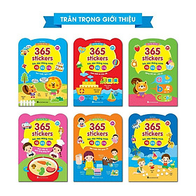 Combo 365 Stickers Bóc Dán Thông Minh (Dành Cho Trẻ Từ 2-6 Tuổi) - Giúp Bé Phát Triển IQ, EQ, CQ (Bộ 6 Cuốn)