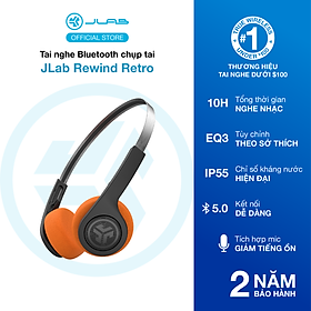 Mua Tai nghe Bluetooth chụp tai Jlab Rewind Retro thời gian nghe 12H có sạc nhanh EQ3 Sound thiết kế nhỏ gọn hàng chính hãng