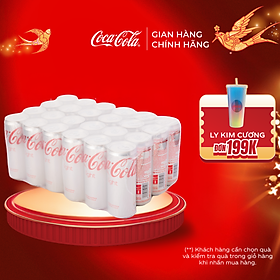 Lốc 24 Lon Nước Giải Khát Không Đường Coca-Cola Light Lon 320ml/Lon Sale 12.12  Coca-Cola Official Store