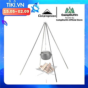 Đồ cắm trại kiềng treo nồi 4 chân campingmoon campoutvn MT-130 du lịch dã ngoại hợp kim tốt sang trọng gấp gọn chịu tải cực tốt dễ dàng mang theo A086