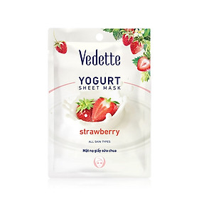 Hình ảnh Mặt nạ giấy sữa chua dâu Vedette Yoghurt Mask Sheet Strawberry 22ml