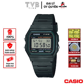 Đồng hồ nam dây nhựa Casio Standard chính hãng F-91W-3DG