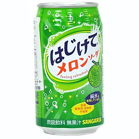 Nước soda Sangaria Hajikete lon 350gr - Nhiều vị lựa chọn