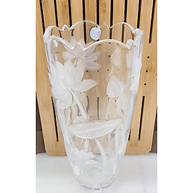 Mua BÌNH CẮM HOA THỦY TINH HOA SEN MÀI CAO 30CM