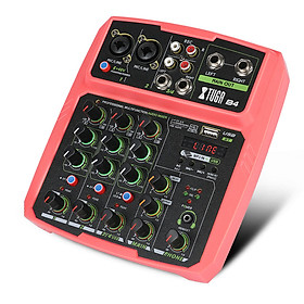 XTUGA B4/B6 kênh protable âm thanh kỹ thuật số mixer Console với card âm thanh, Bluetooth, USB, 48V Phantom Power cho DJ PC Recording
