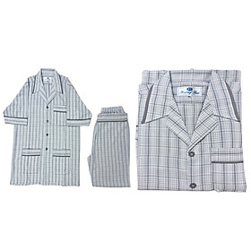 Bộ Pyjama HUONGTAM Lentol tay Ngắn nam cao cấp(PNT02N18). Chất liệu vải Lentol loại tốt: mềm mại, thoáng mát, không phai màu
