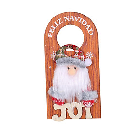 Christmas Wooden Door Knob Hanging Sign Decorative for Farmhouse Party Decor