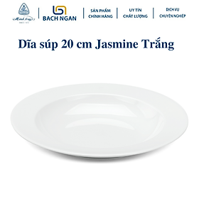 Mua Dĩa Súp Minh Long 20 cm - Jasmine - Trắng Bằng sứ  Hàng Đẹp  Cao Cấp  Dùng Trong Gia Đình  Đãi Khách  Tặng Quà Tân Gia