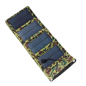 Camo Outdoor 7W Foldable Solar Panel Charger Power Bank For Camping