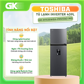 Tủ lạnh Toshiba Inverter 409 lít GR-RT535WEA-PMV(06)-MG - Hàng chính hãng - Chỉ giao HCM
