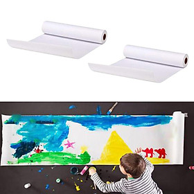2Pcs White Sketching Painting Paper Roll Arts Crafts Paper Supplies 92cmx10m