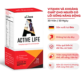 Viên Nang Bổ sung Vitamin và Khoáng Chất Tổng Hợp KUDOS ACTIVE LIFE (Hộp 30 Viên)