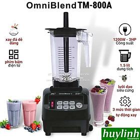 Máy xay sinh tố công nghiệp OmniBlend V-TM800A [TM-800A] - Công suất 1200W - 3HP - chuyên dùng cho quán kinh doanh - Hàng Nhập Khẩu