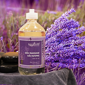 Dầu massage oải hương dành cho spa và Gia Đình - Hương thơm thư giãn - chai 500ml