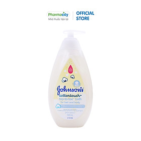 Sữa tắm gội toàn thân Johnson Baby Cottontouch lành tính, dịu nhẹ (500ml)