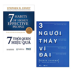 Combo 2 Cuốn Sách Kỹ Năng Làm Thay Đổi Cuộc Đời: 7 Thói Quen Hiệu Quả (Tái Bản) + Ba Người Thầy Vĩ Đại (Tái Bản) / Những Cuốn Sách Kỹ Năng Hay Nhất Thời Đại (Tặng Kèm Bookmark Happy Life)