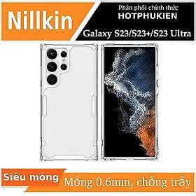 Ốp lưng TPU chống sốc cho Samsung Galaxy S23 / S23 Plus / S23 Ultra hiệu Nillkin Nature TPU Pro Case (chống chịu mọi va đập bảo vệ các góc, siêu mỏng chỉ 0.6mm) - hàng nhập khẩu - Galaxy S23 Ultra