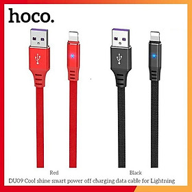 Mua Cáp Sạc Nhanh Dành Cho Hoco DU09 5A Cool Shine Cho IP Dây Dù 1M Có Led Tự Ngắt Hàng Chính Hãng