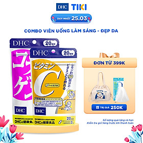 Combo Viên uống DHC Làm sáng và Đẹp da (Collagen & VitC)