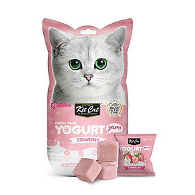 Sữa chua sấy thăng hoa Kit Cat cho mèo _ Freeze Dried Yogurt Yums Cat Treat [ Túi 10 viên