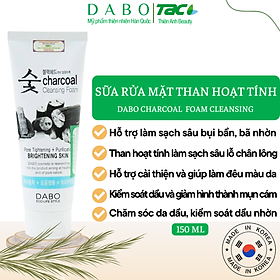 Sữa rửa mặt than hoạt tính Dabo Charcoal Cleansing Foam 150ml