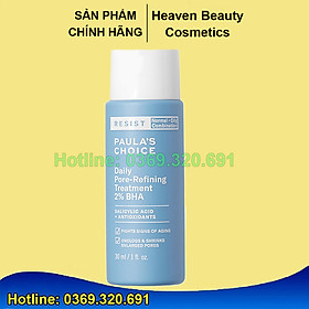 BHA thu nhỏ lỗ chân lông Paula's Choice RESIST Daily Pore-Refining Treatment 2% BHA 30ml