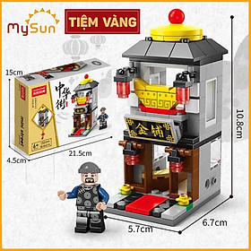 Bộ đồ chơi lắp ghép ráp xếp mô hình city thành phố Trung Hoa cho bé trai gái phát triển trí tuệ thông minh MySun